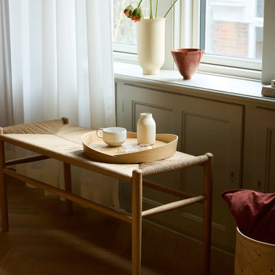 FDB Møbler J163, Piano Bench, Nature Lacquered Oak