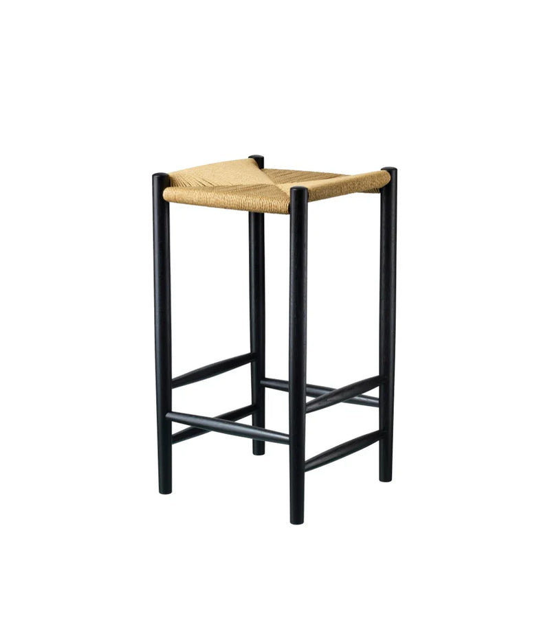 FDB Møbler J164C Counter Stool, Jet Black Oak, Squared