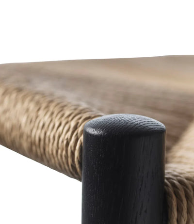 FDB Møbler J164C Counter Stool, Jet Black Oak, Squared