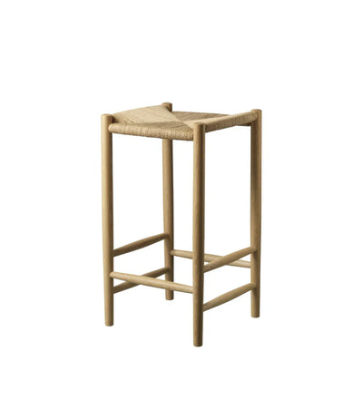 FDB Møbler J164C Counter Stool, Nature Lacquered Oak, Squared