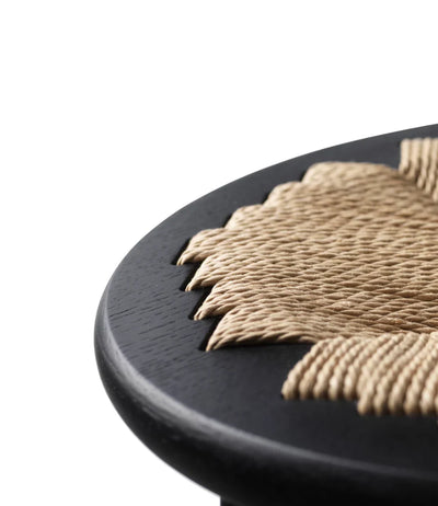 FDB Møbler J165C Counter Stool, Jet Black Oak, Round