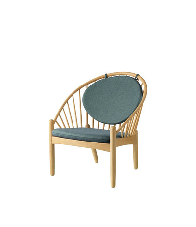 FDB Møbler J166 Jørna Chair, Nature Lacquered Oak/Green