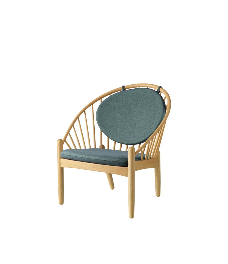 FDB Møbler J166 Jørna Chair, Nature Lacquered Oak/Green