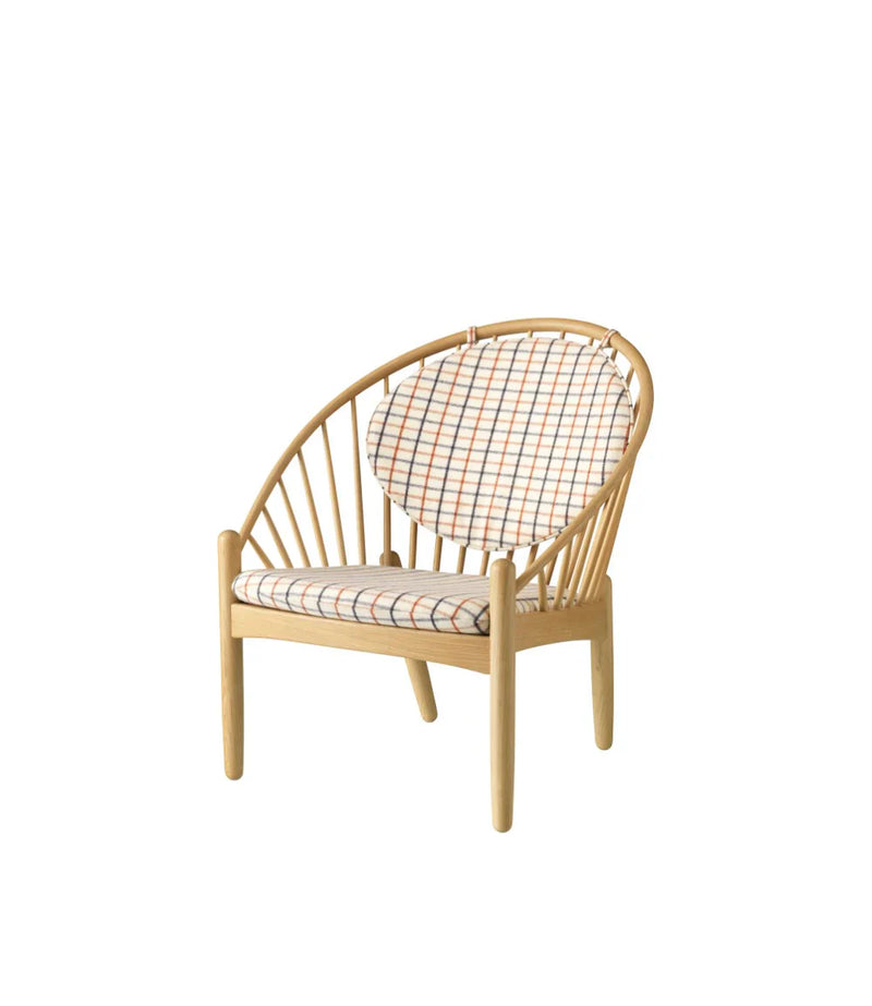 FDB Møbler J166 Jørna Chair, Nature Lacquered Oak/Red