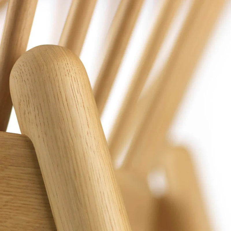 FDB Møbler J166 Jørna Chair, Nature Lacquered Oak/Red