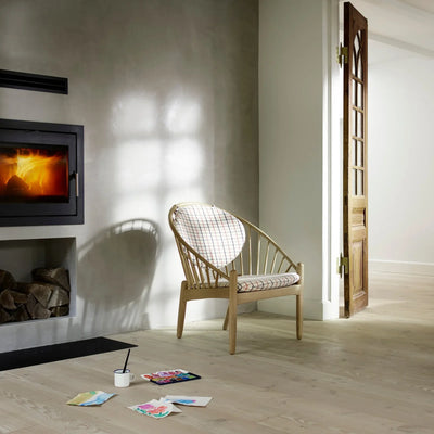 FDB Møbler J166 Jørna Chair, Nature Lacquered Oak/Red