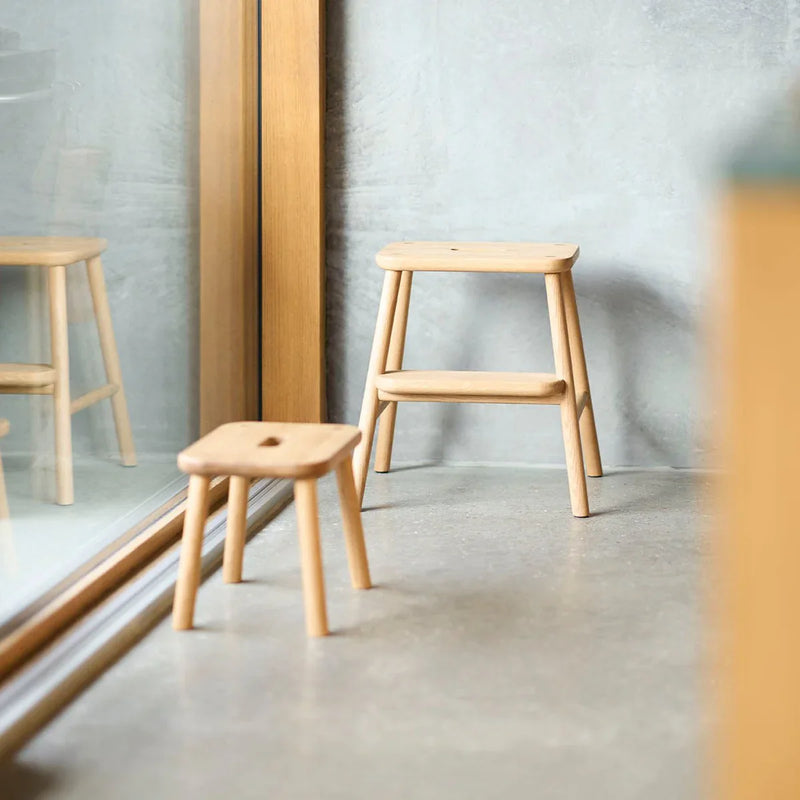 FDB Møbler J180 Sønderup Step Ladder, Solid Nature Oiled Oak