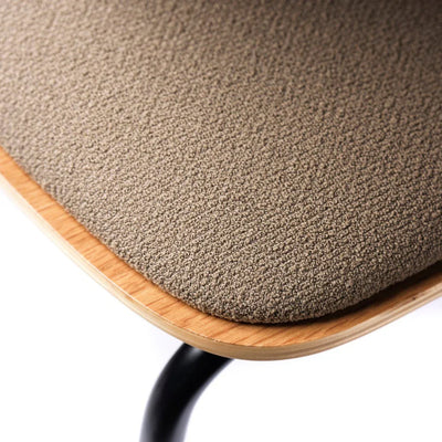 FDB Møbler J183 Holmen Stackable Chair w/Armrests, Steel Black/Taupe