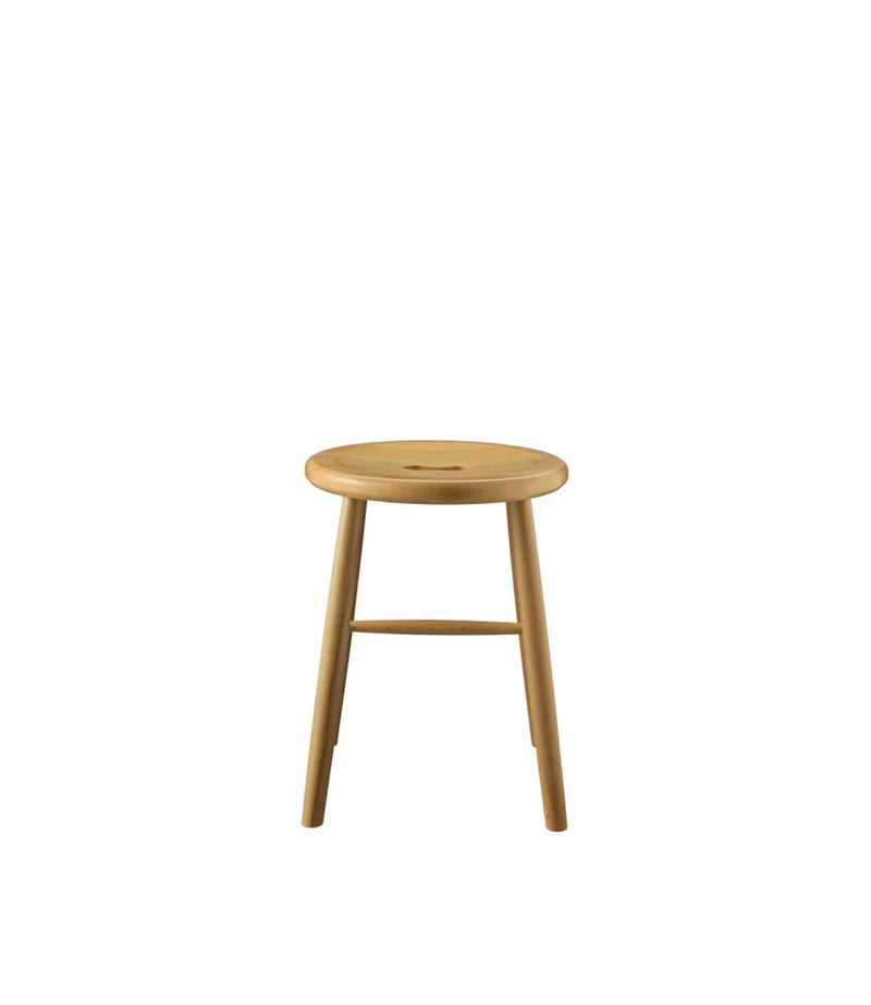FDB Møbler J27 Stool, Nature Lacquered Beech