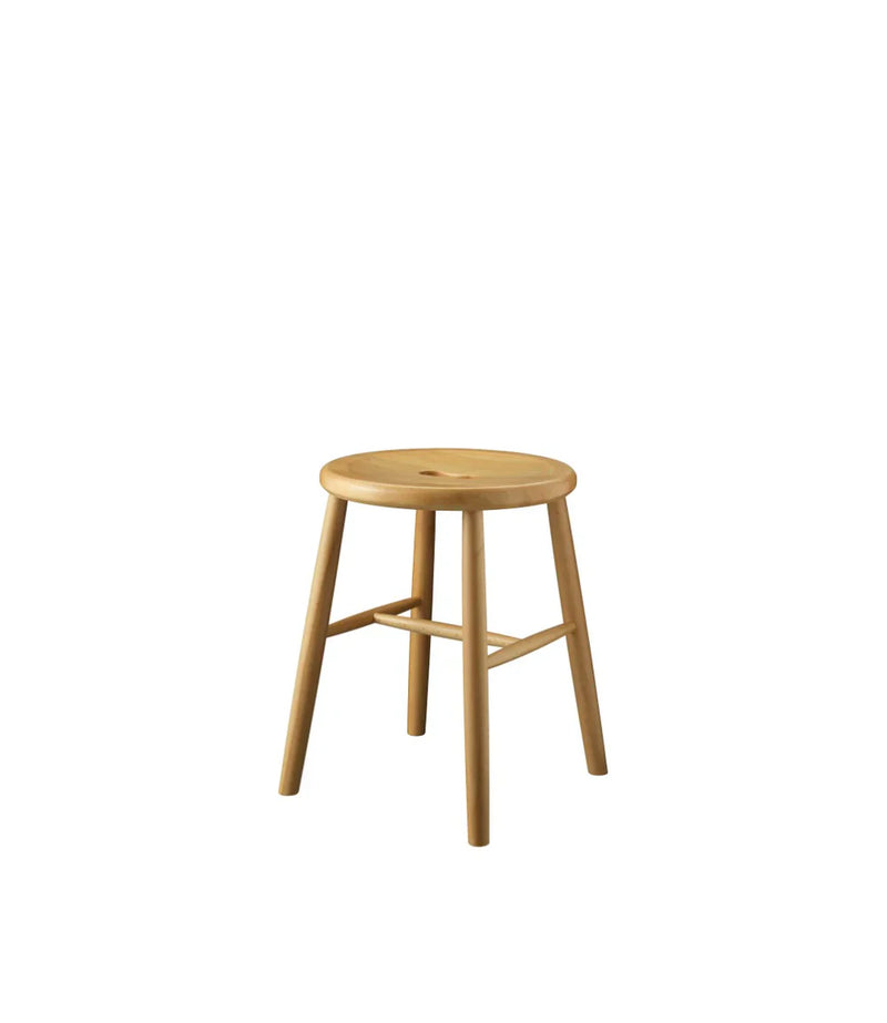 FDB Møbler J27 Stool, Nature Lacquered Beech