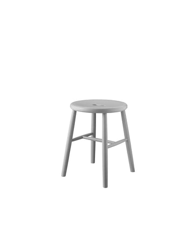 FDB Møbler J27 Stool, Pebble Grey Painted Beech