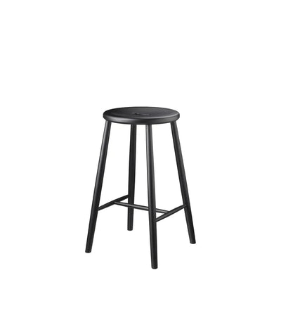FDB Møbler J27C Counter Stool, Jet Black Painted Beech