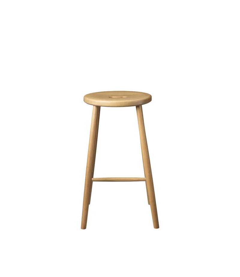 FDB Møbler J27C Counter Stool, Nature Lacquered Oak
