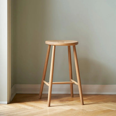 FDB Møbler J27C Counter Stool, Nature Lacquered Oak