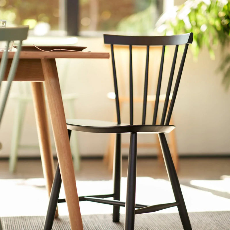 FDB Møbler J46 Dining Chair, Jet Black Painted Beech