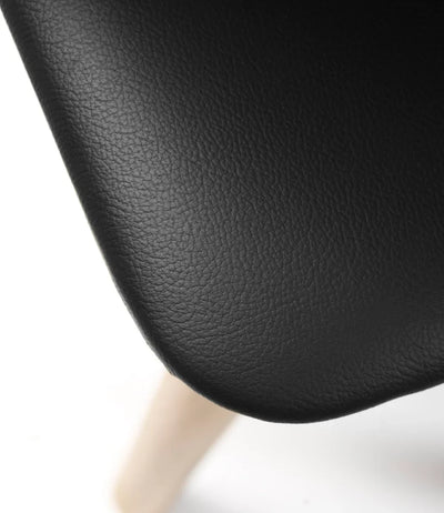 FDB Møbler J48 Chair, Nature Oiled Oak/Black Leather, 2 pcs.