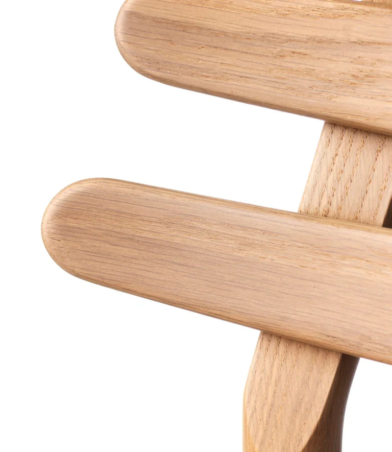 FDB Møbler J48 Chair, Nature Lacquered Oak/Textile Antracit