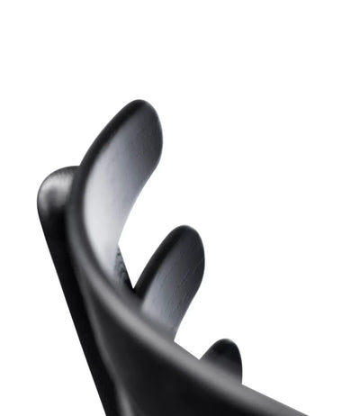 FDB Møbler J48 Chair, Nature Lacquered Oak/Black Leather