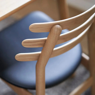 FDB Møbler J48 Chair, Oak/Black Leather