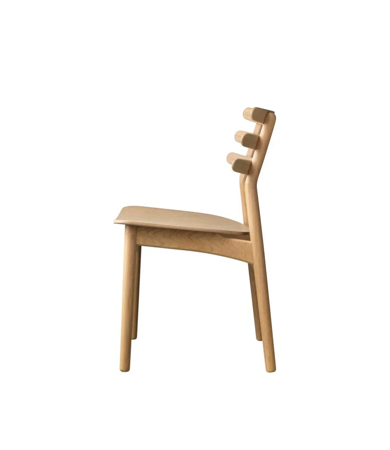 FDB Møbler J48 Chair, Nature Lacquered Oak/Nature Veneer