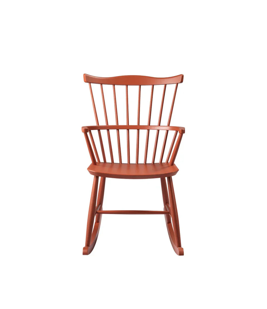 FDB Møbler J52G Rocking Chair, Brick Red Painted Beech – rosendahl.com