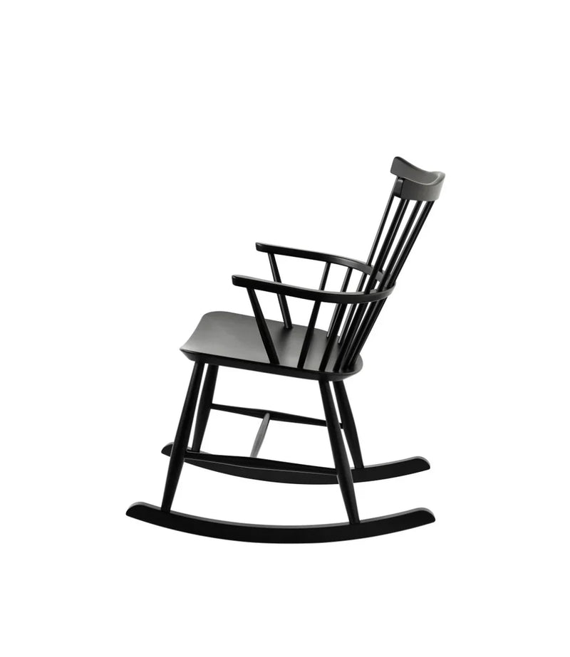 FDB Møbler J52G Rocking Chair, Jet Black Painted Beech – rosendahl.com