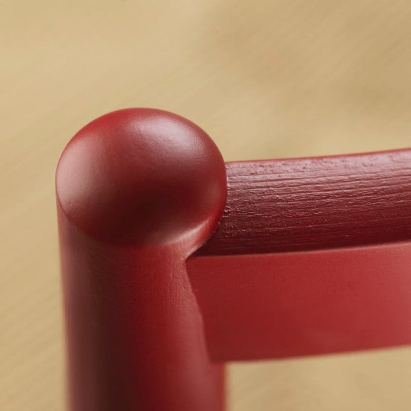 FDB Møbler J80 Chair, Ruby Red Painted Beech