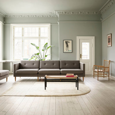 FDB Møbler J83B Bench, Jet Black Painted Beech