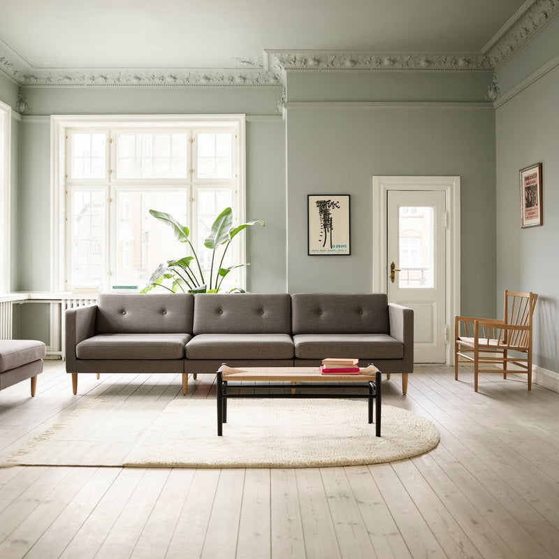 FDB Møbler J83B Bench, Jet Black Painted Beech