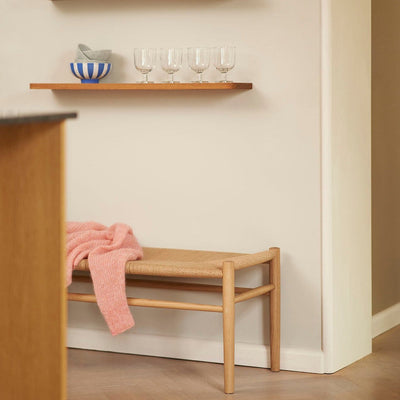 FDB Møbler J83B Bench, Nature Lacquered Oak