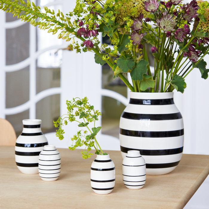 Kähler Omaggio Vase Set, Miniature, Black, H: 3.3