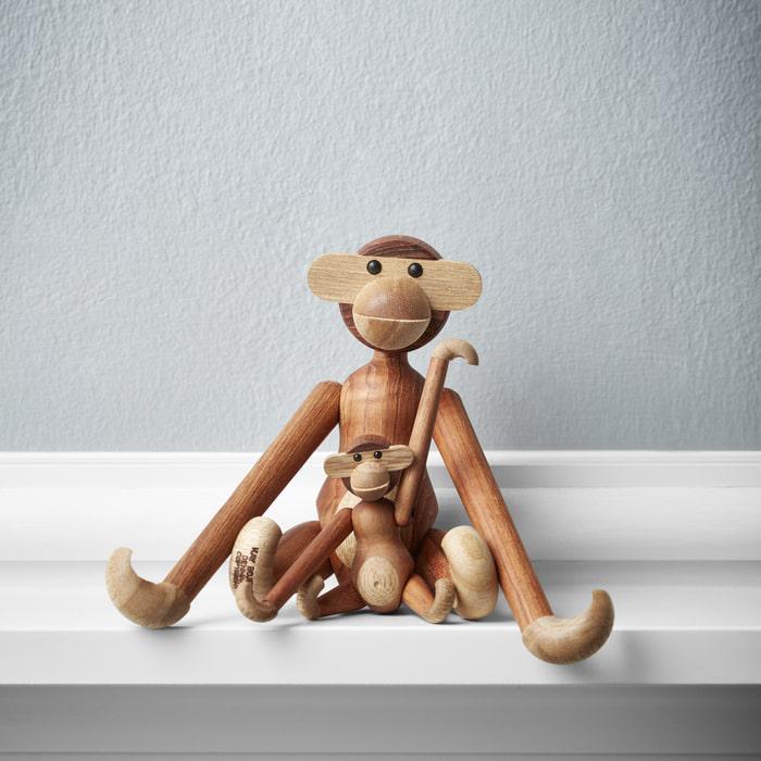 Kay Bojesen Parent & Child Monkey, Teak/Limba