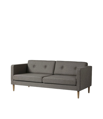 FDB Møbler L42 Firhøj 2,5 Pers. Couch, Nature Lacquered Oak/Grey