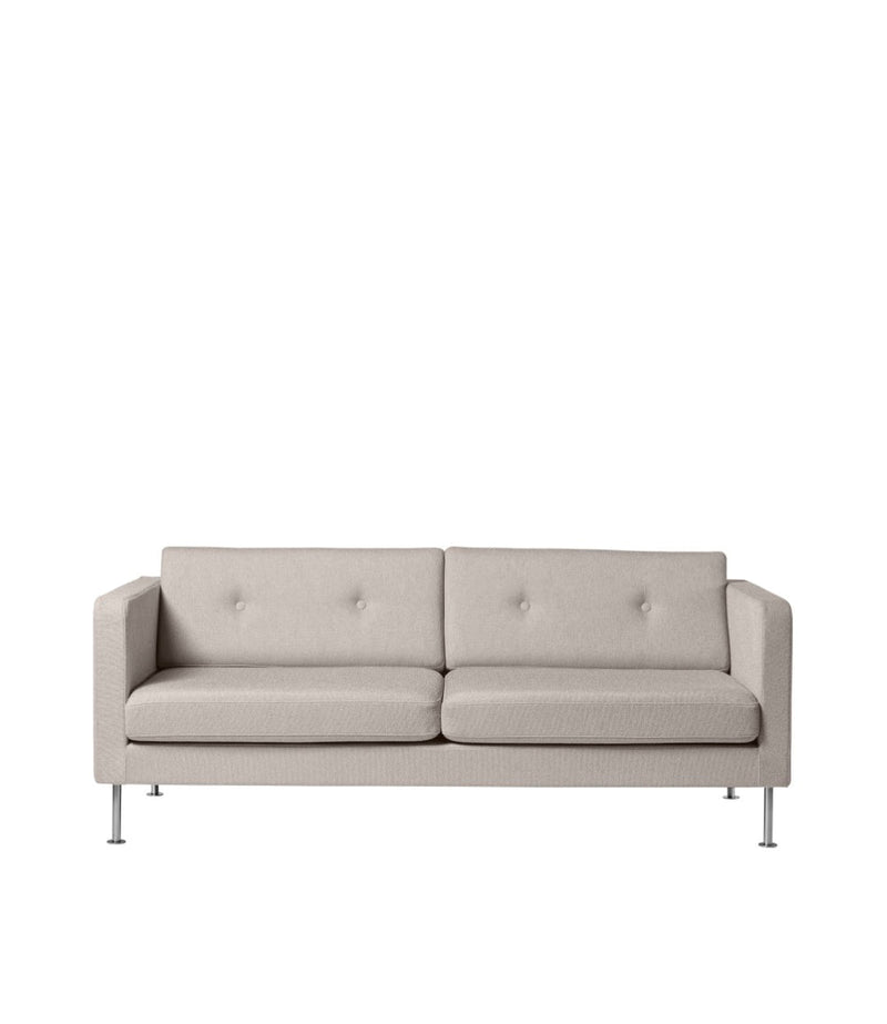 FDB Møbler L42 Firhøj 3 Pers. Couch, Steel/Beige/Grey