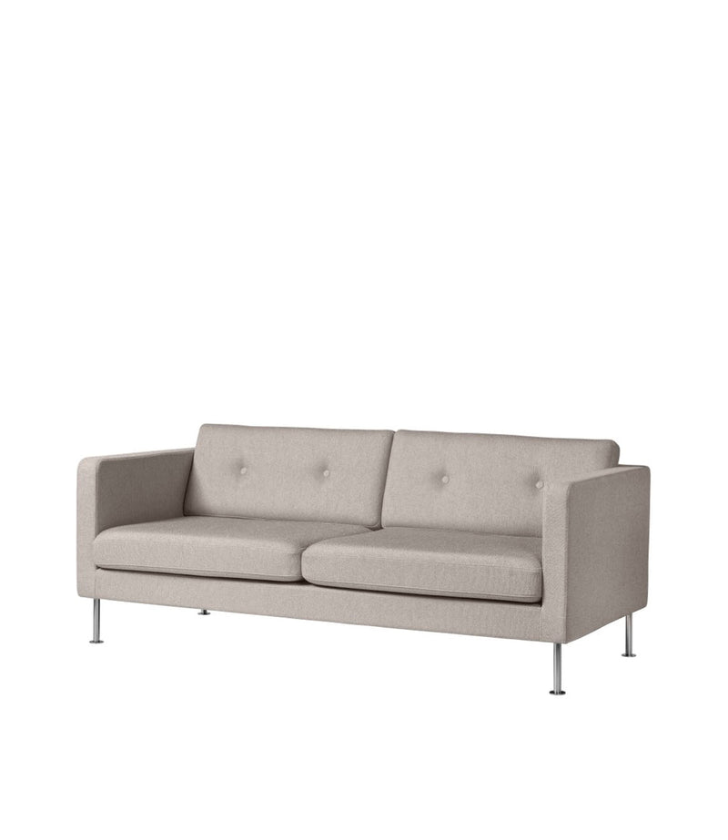 FDB Møbler L42 Firhøj 3 Pers. Couch, Steel/Beige/Grey
