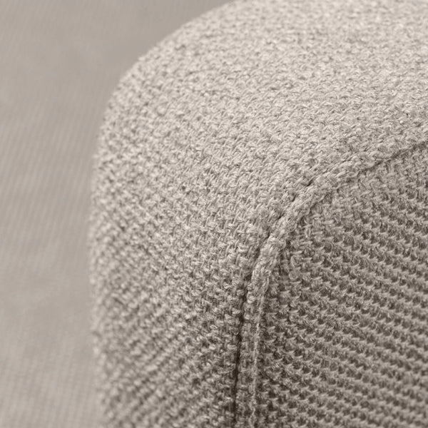 FDB Møbler L42 Firhøj 2,5 Pers. Couch, Brushed Steel Metal/Beige/Grey