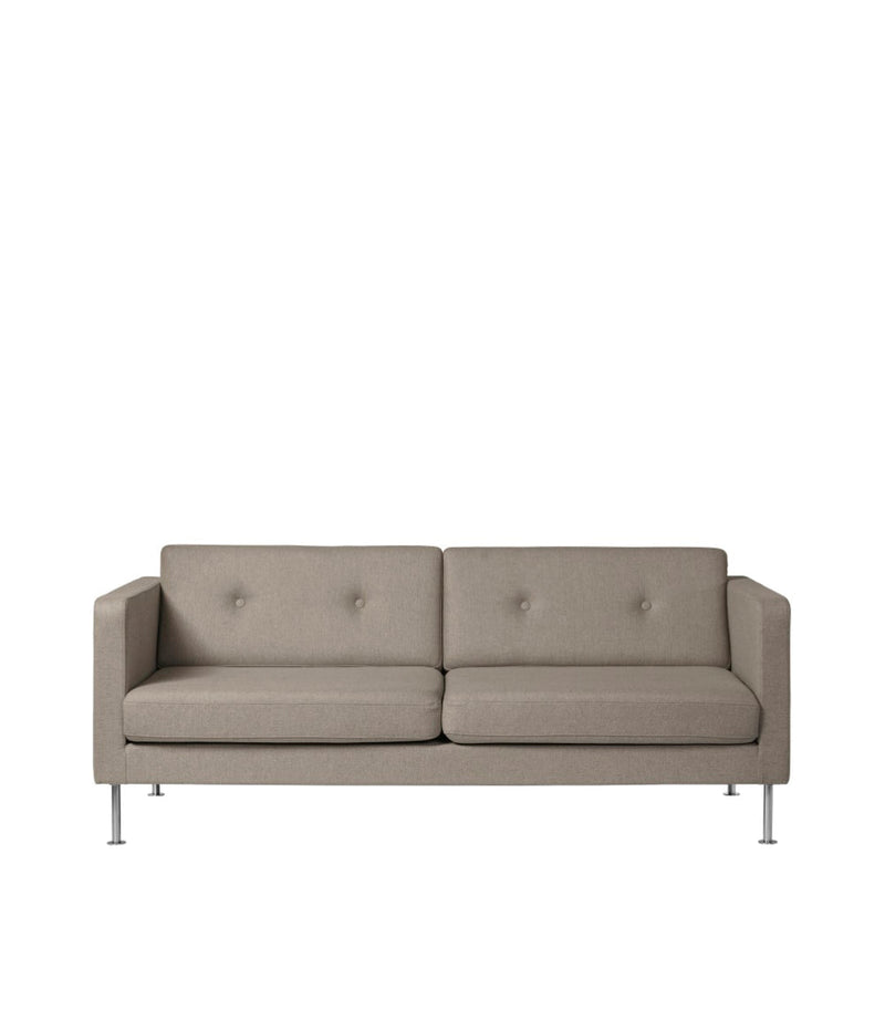 FDB Møbler L42 Firhøj 2,5 Pers. Couch, Steel/Light Brown