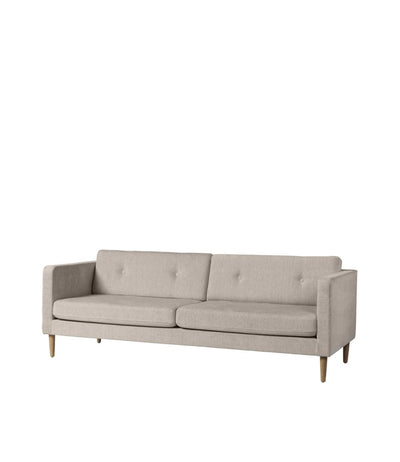 FDB Møbler L42 Firhøj 3 Pers. Couch, Nature Lacquered Oak/Beige