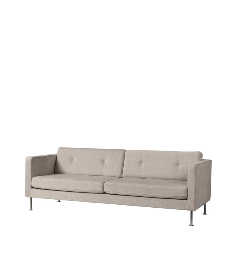 FDB Møbler L42 Firhøj 3 Pers. Couch, Steel/Beige