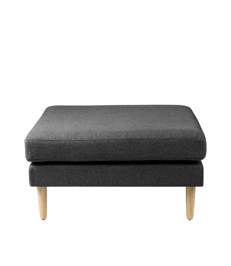 FDB Møbler L42 Firhøj Pouf Module, Nature Lacquered Oak/Dark Grey