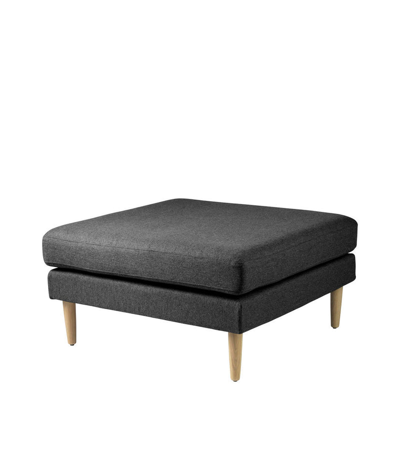 FDB Møbler L42 Firhøj Pouf Module, Nature Lacquered Oak/Dark Grey