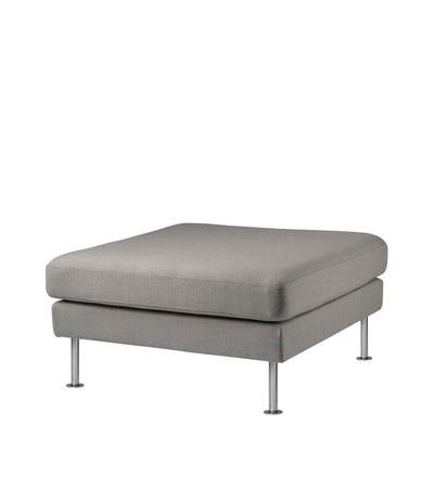 FDB Møbler L42 Firhøj Pouf Module, Steel/Grey/Beige Wool