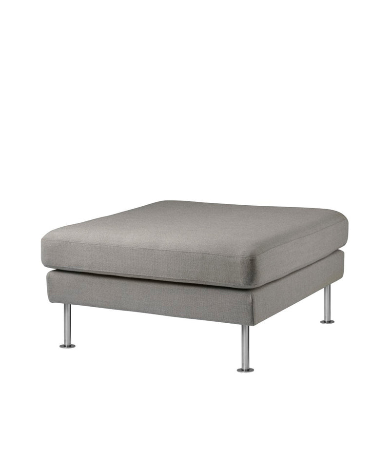 FDB Møbler L42 Firhøj Pouf Module, Steel/Grey/Beige Wool