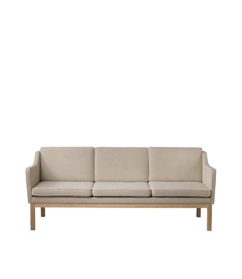 FDB Møbler L43 MK46 3 Pers. Couch, Nature Lacquered Oak/Beige