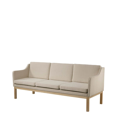 FDB Møbler L43 MK46 3 Pers. Couch, Nature Lacquered Oak/Beige