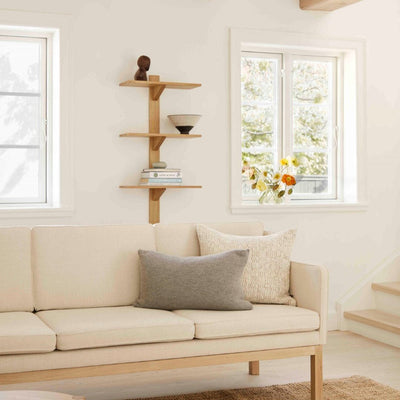 FDB Møbler L43 MK46 3 Pers. Couch, Nature Lacquered Oak/Beige