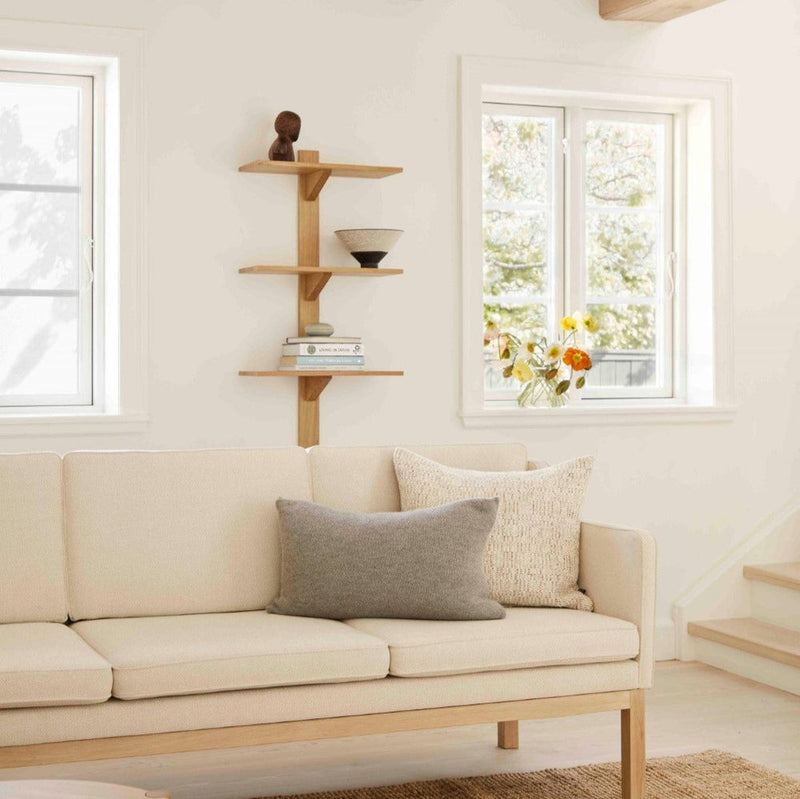 FDB Møbler L43 MK46 3 Pers. Couch, Nature Lacquered Oak/Beige