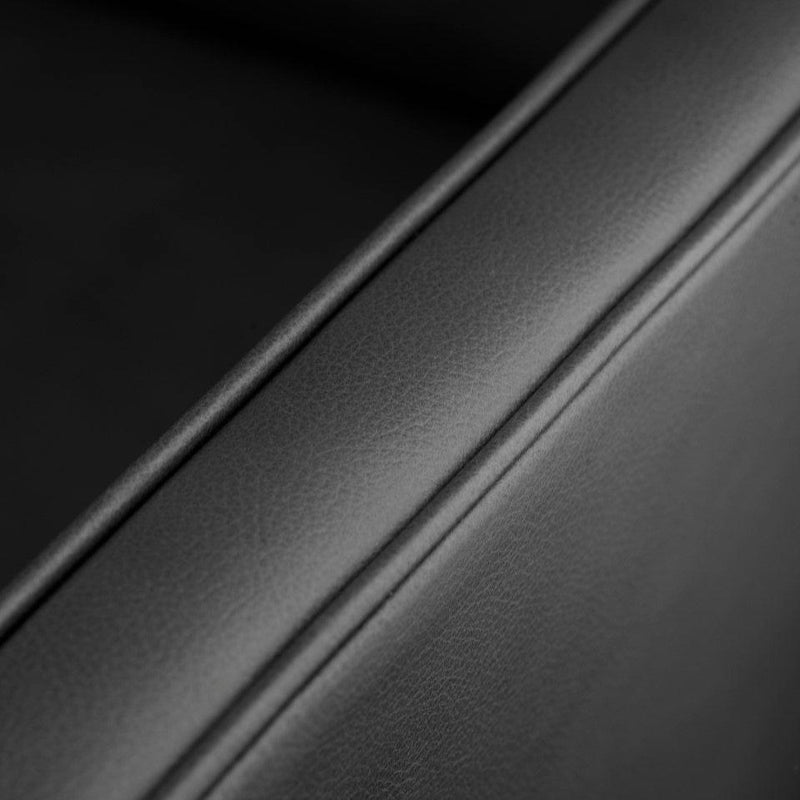 FDB Møbler L43 MK46 3 Pers. Couch, Nature Lacquered Oak/Black Leather