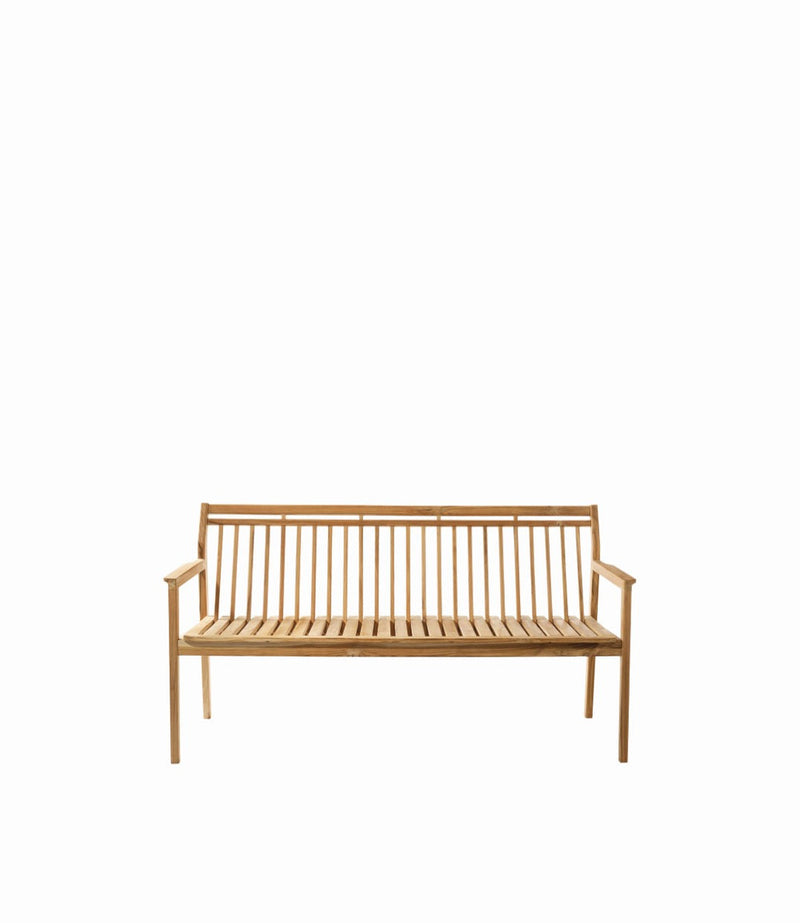 FDB Møbler M11 Sammen 3-Pers. Garden Bench With Backrest, Solid Nature Oiled Teak