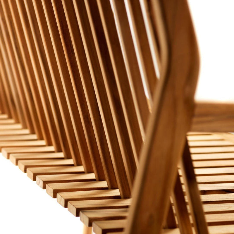 FDB Møbler M11 Sammen 3-Pers. Garden Bench With Backrest, Solid Nature Oiled Teak